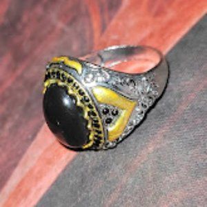 Amber Zircon Ring (Men Ring)